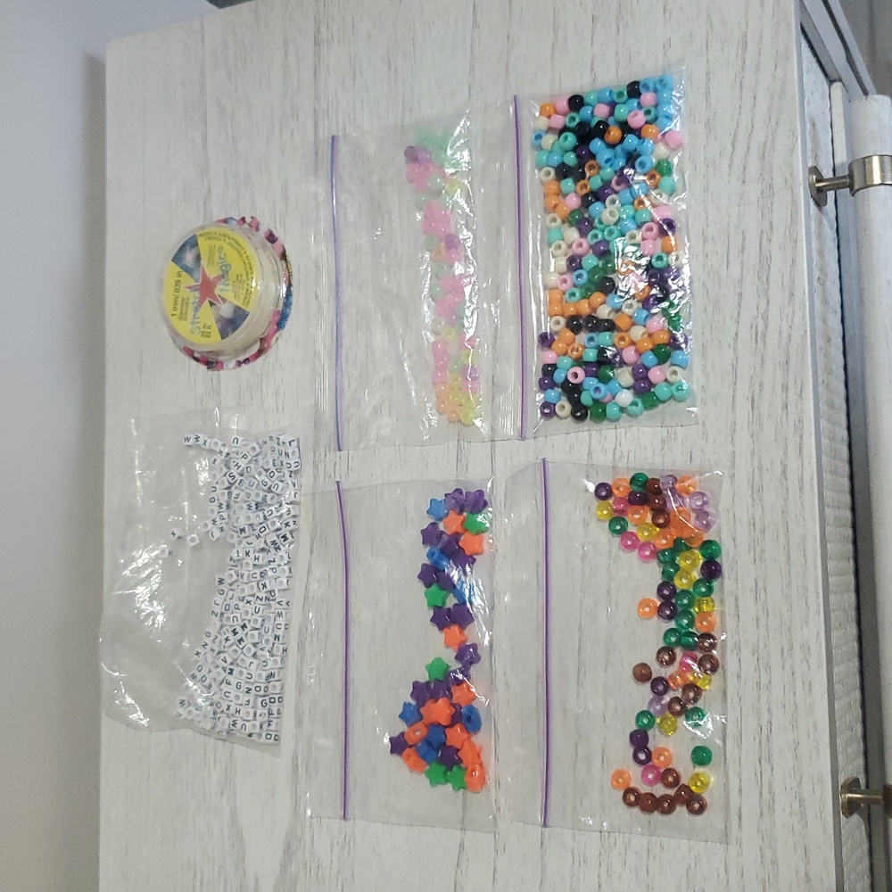 Colorful Pony Beads And String To Make Bracelets